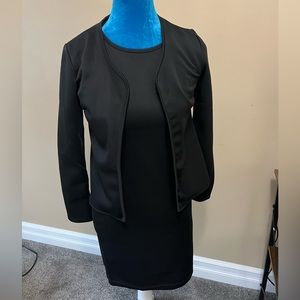 Black Mid Dress With suit Jacket